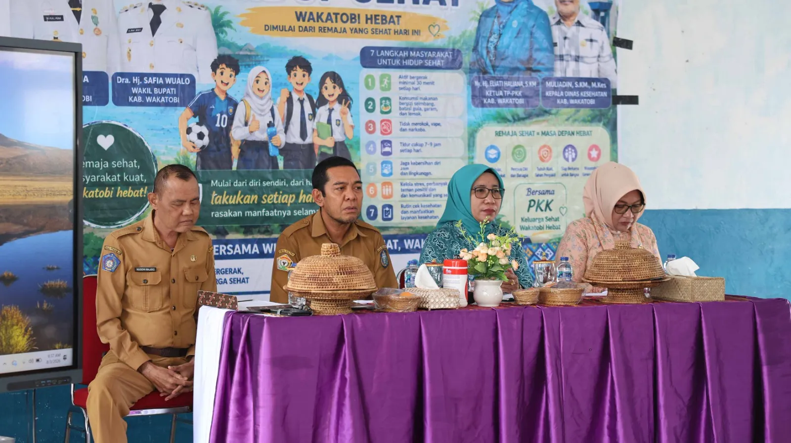 Dinkes Bersama TP PKK Kampanyekan PHBS bagi Remaja di SMKN 1 Wakatobi