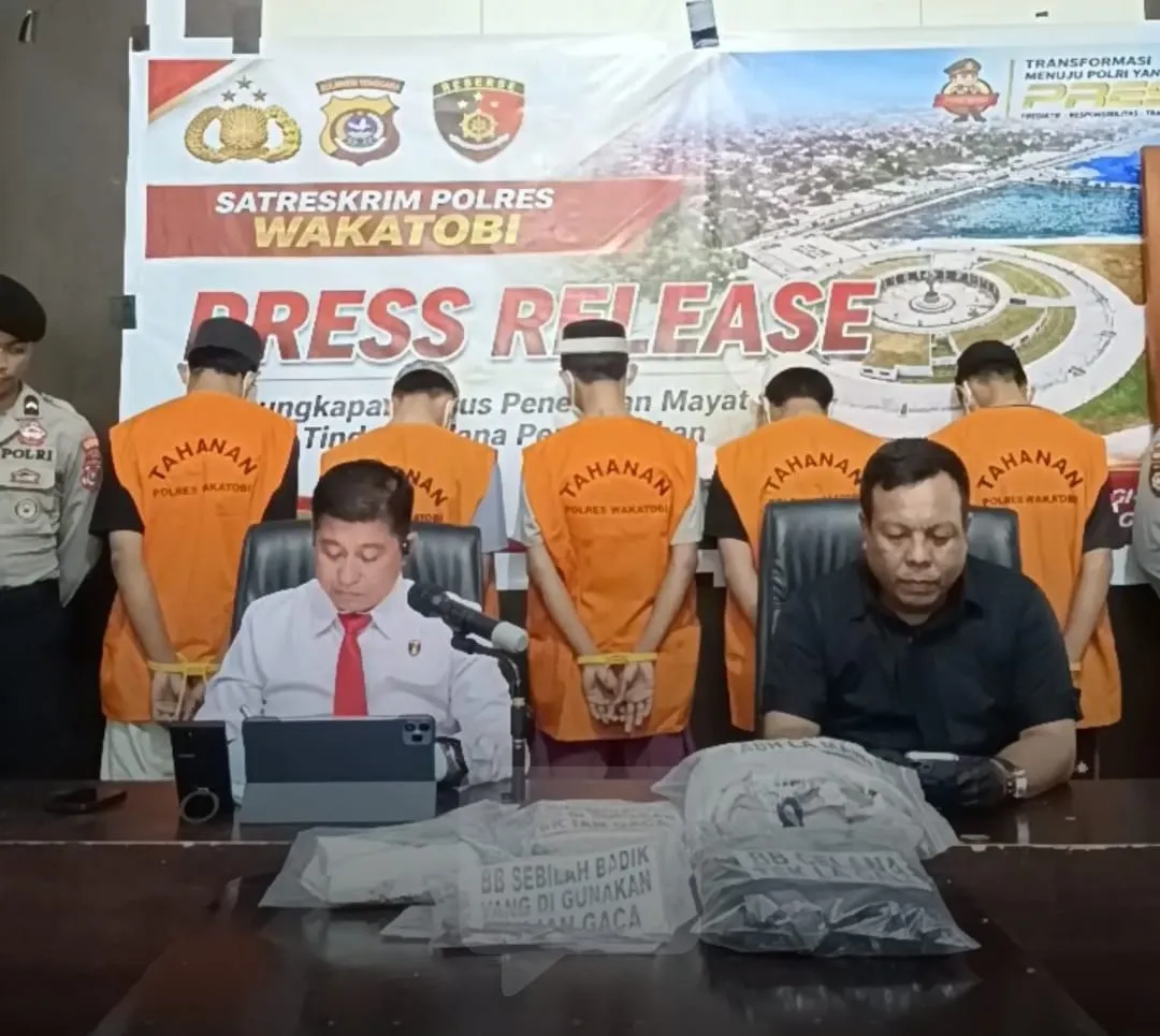 Polres Wakatobi Ungkap Kasus Penganiayaan Berujung Kematian, Lima Orang Diamankan